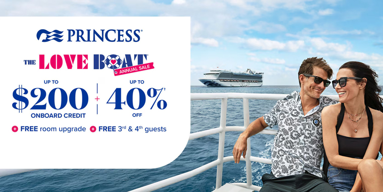 Princess Cruises: Up to 40% Off Fares + Free Room Upgrade