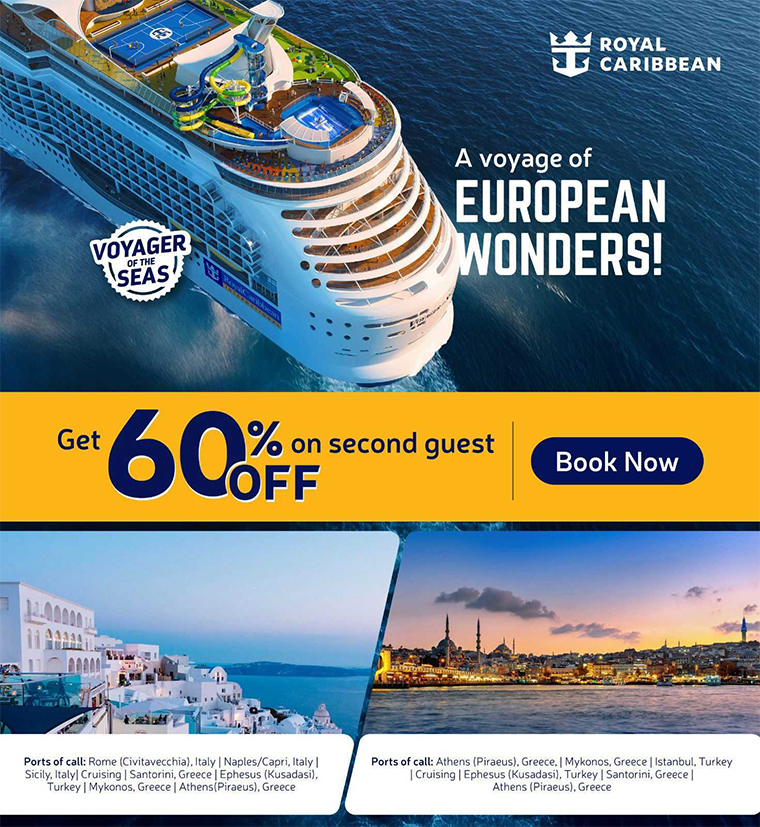 Royal Caribbean: 60% off 2nd Guest