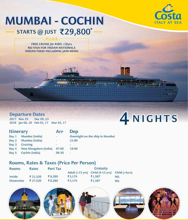 Mumbai to Kochi 4 nights