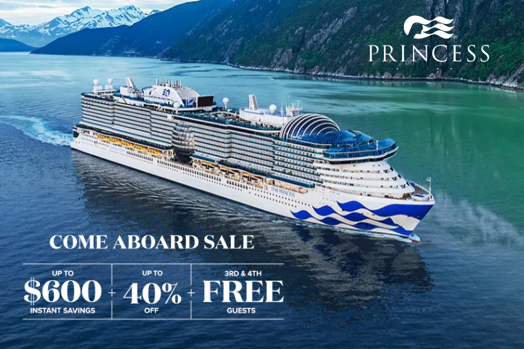 Princess Cruises: Save Up to 40% plus 3rd & 4th Guests Free