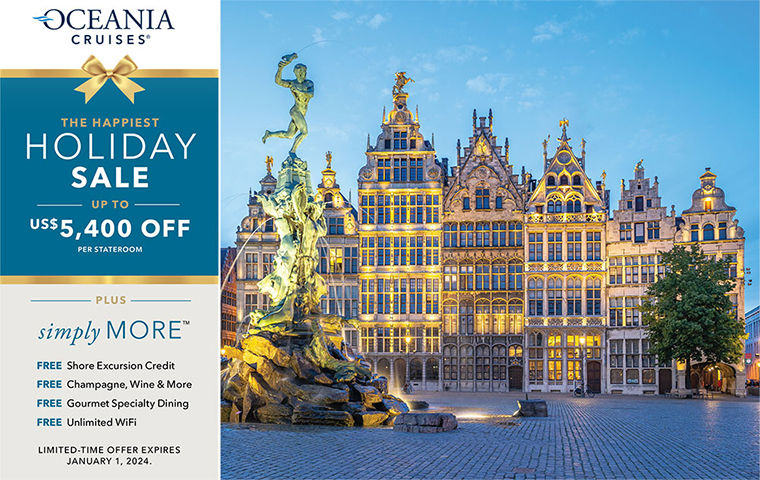 Oceania Cruises: Holiday Sale Upto US$ 5400 Off