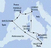 7 Nights Mediterranean Cruise from Cagliari