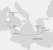 7 Nights Piraeus Athens to Civitavecchia Rome
