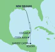 7 Nights Voyage Caribbean: Harvest Caye, Cozumel & Roatan