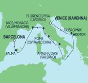 9 Nights Voyage Mediterranean: Italy, France & Spain